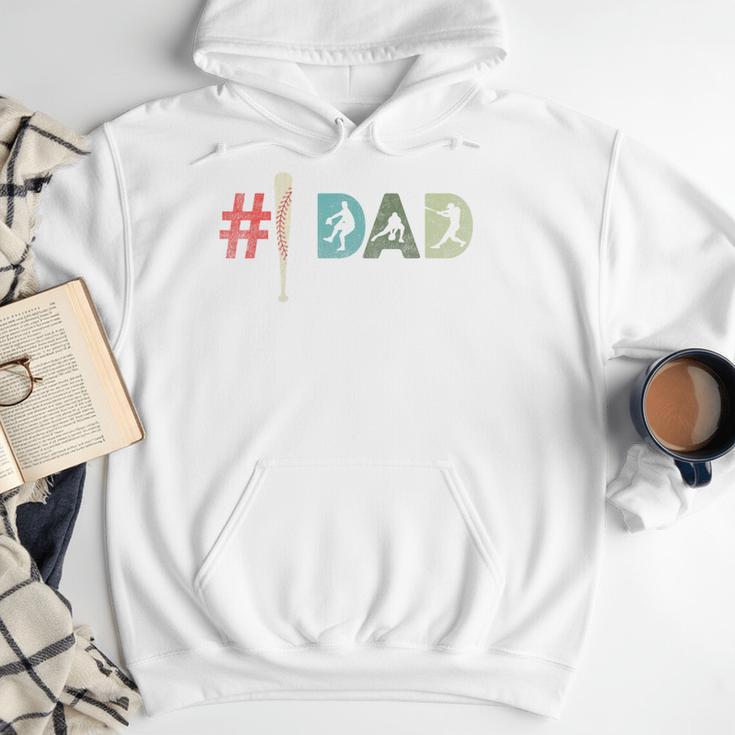Number One Baseball Dad Father's Day Baseball Player Dad Premium Men Hoodie Number One Baseball Dad Father's Day Baseball Player Dad Premium Men Hoodie