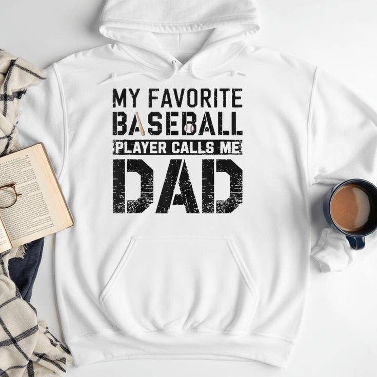 Retro Baseball Dad My Favorite Baseball Player Calls Me Dad Men Hoodie Retro Baseball Dad My Favorite Baseball Player Calls Me Dad Men Hoodie