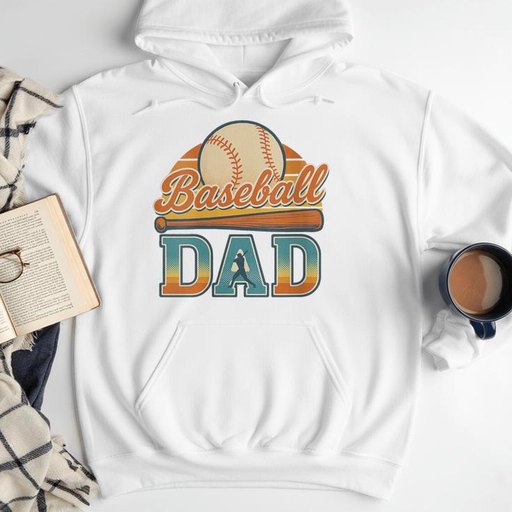 Retro Vintage Baseball Dad Summer Sports Lover Fathers Day Men Hoodie