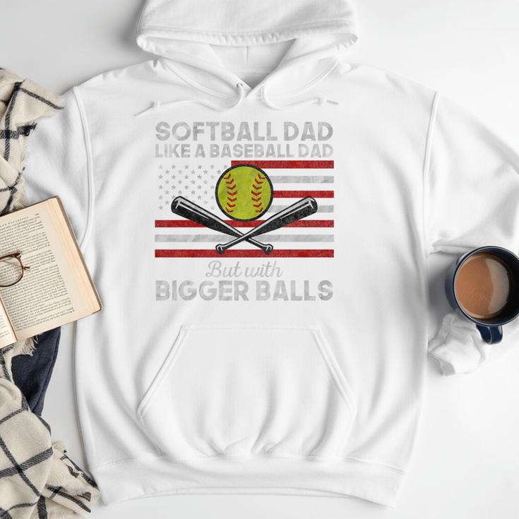 Softball Dad Like a Baseball Dad But Bigger Balls Father Day Premium Men Hoodie Softball Dad Like a Baseball Dad But Bigger Balls Father Day Premium Men Hoodie