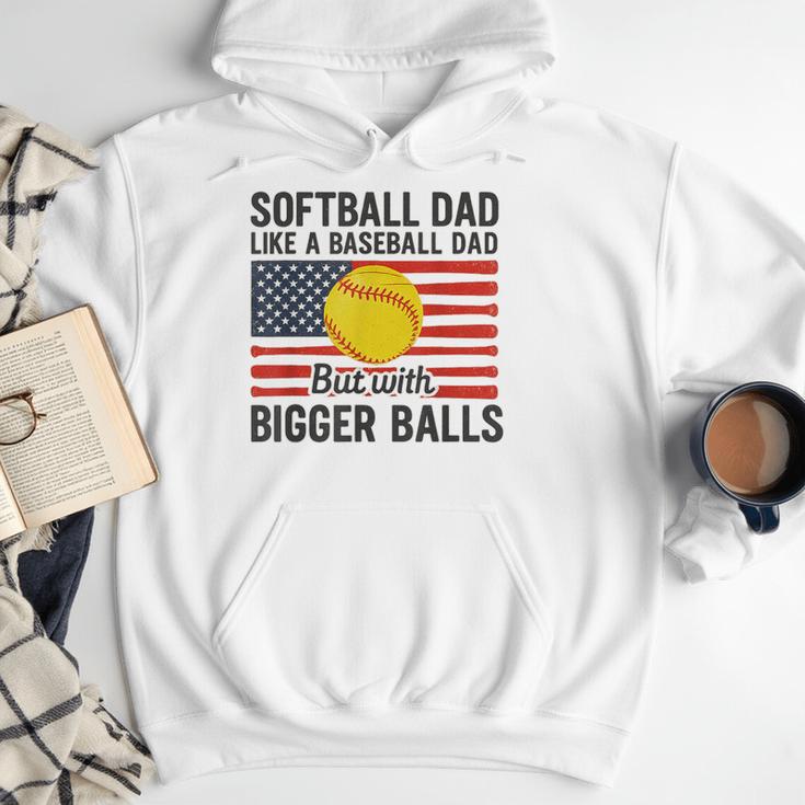 Softball Dad Like Baseball Dad But With Bigger Balls Men Hoodie Softball Dad Like Baseball Dad But With Bigger Balls Men Hoodie