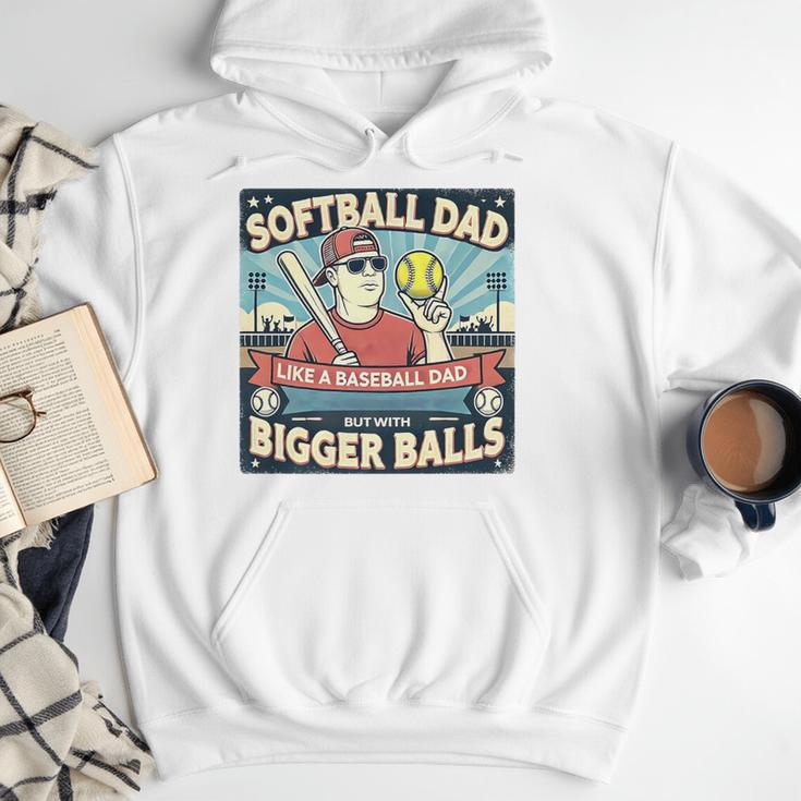 Softball Dad Like a Baseball Dad Gift Men Premium Men Hoodie Softball Dad Like a Baseball Dad Gift Men Premium Men Hoodie