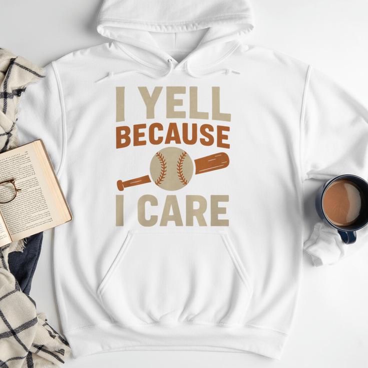 I Yell Because I Care Baseball Dad Coach Father's Day Premium Tri-Blend Men Hoodie I Yell Because I Care Baseball Dad Coach Father's Day Premium Tri-Blend Men Hoodie