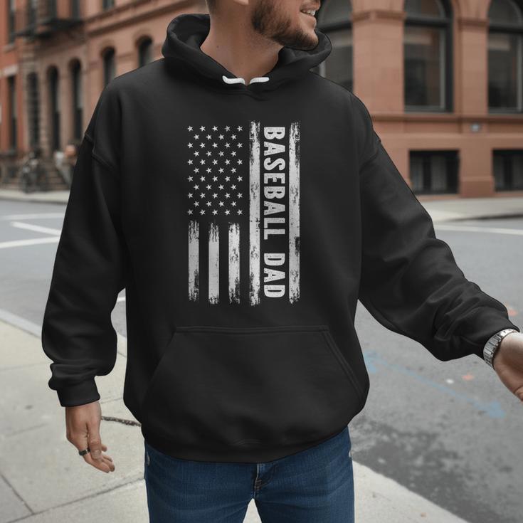 Baseball Dad American Flag Grunge Retro Vintage Father Men Hoodie Baseball Dad American Flag Grunge Retro Vintage Father Men Hoodie