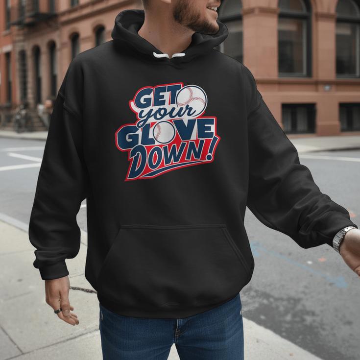 Baseball Dad Coach Training Saying Get Your Glove Down Men Hoodie