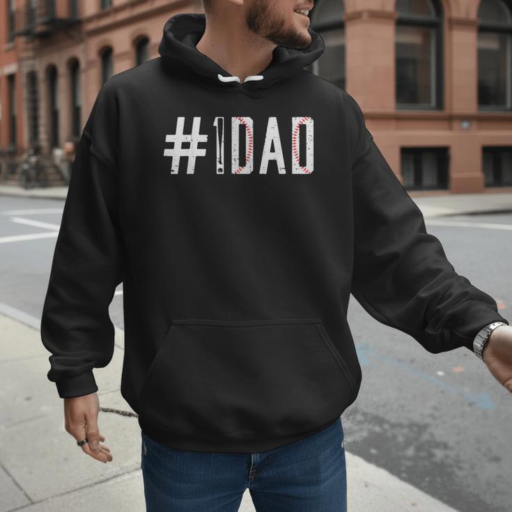 Baseball Dad Father's Day Baseball Player Fan Daddy Papa Men Hoodie