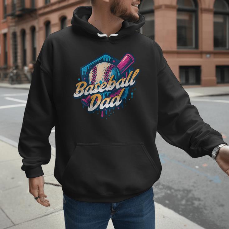 Baseball Dad Kids Birthday Baseball Drip Ice Cream Family Men Hoodie Baseball Dad Kids Birthday Baseball Drip Ice Cream Family Men Hoodie