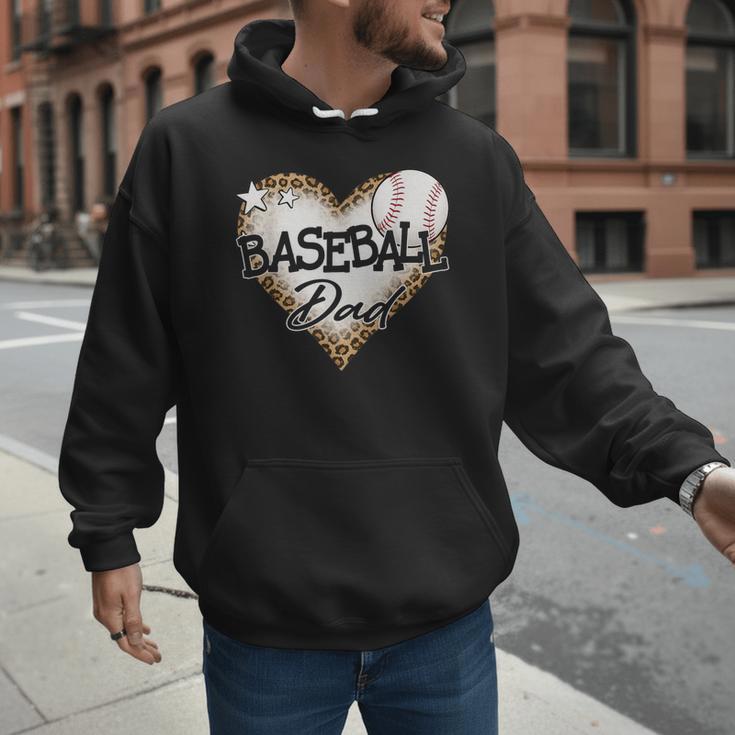 Baseball Dad Leopard Heart Baseball Lover Men Hoodie Baseball Dad Leopard Heart Baseball Lover Men Hoodie