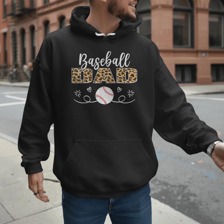 Baseball Dad Leopard Baseball Player Men Hoodie Baseball Dad Leopard Baseball Player Men Hoodie