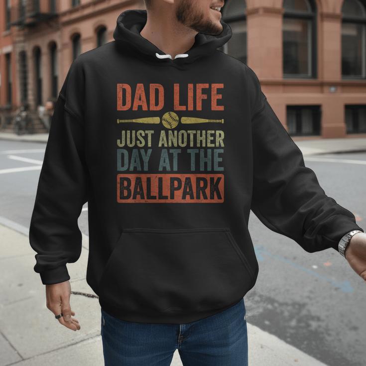 Baseball Dad Men Dad Life Just Another Day At The Ballpark Men Hoodie