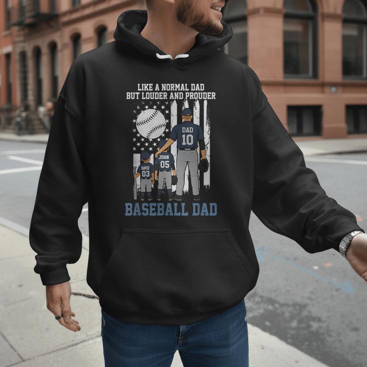 Baseball Dad Like A Normal Dad But Louder And Prouder Men Hoodie