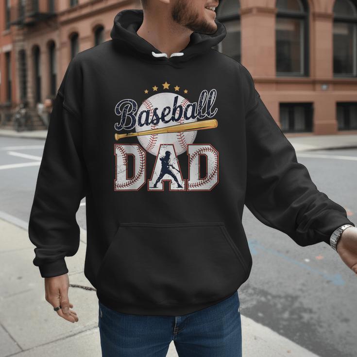 Baseball Dad Player Cool Retro Sports Fan Father's Day Men Hoodie Baseball Dad Player Cool Retro Sports Fan Father's Day Men Hoodie