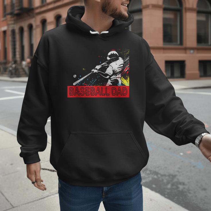 Baseball Dad Baseball Pop Art Baseball Sport Team Men Hoodie
