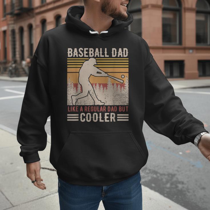 Baseball Dad Like Regular But Cooler Coach Player Fans Men Hoodie