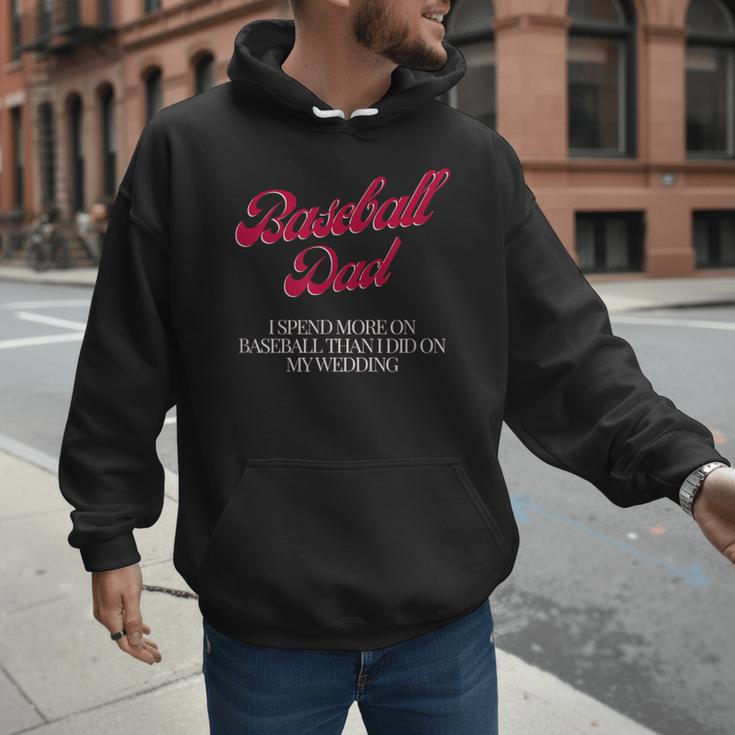 Baseball Dad Travel Ball Little League Husband Wedding Men Hoodie