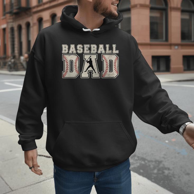 Baseball Dad Vintage For Sports Fan Or Proud Father Men Hoodie