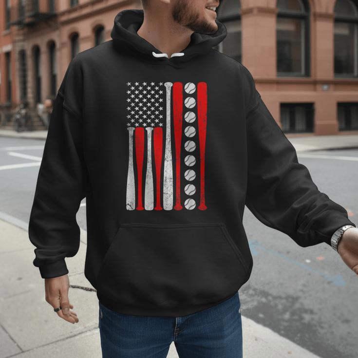 Baseball USA Flag Baseball Lover Baseball Dad Men Hoodie Baseball USA Flag Baseball Lover Baseball Dad Men Hoodie