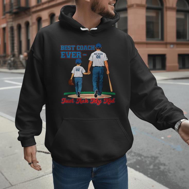 Best Coach Ever Fathers Day Baseball Dad Papa Sports Lover Men Hoodie Best Coach Ever Fathers Day Baseball Dad Papa Sports Lover Men Hoodie