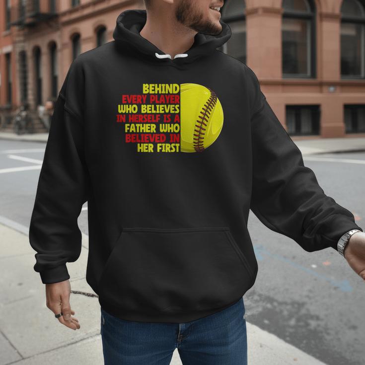 Dad Of Ballers Behind Every Softball Player Baseball Dads Men Hoodie Dad Of Ballers Behind Every Softball Player Baseball Dads Men Hoodie