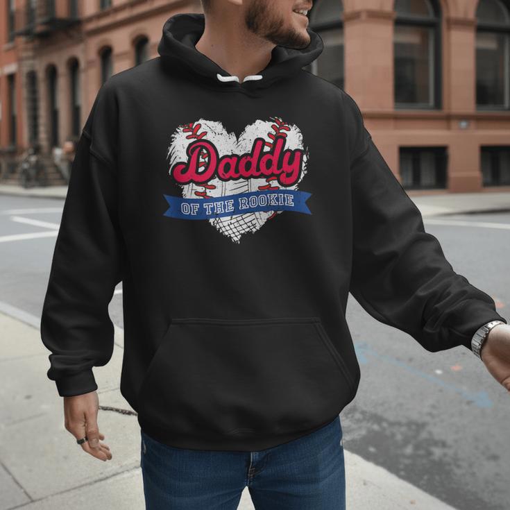 Daddy Of The Rookie Baseball Dad Retro Love Heart Birthday Men Hoodie Daddy Of The Rookie Baseball Dad Retro Love Heart Birthday Men Hoodie