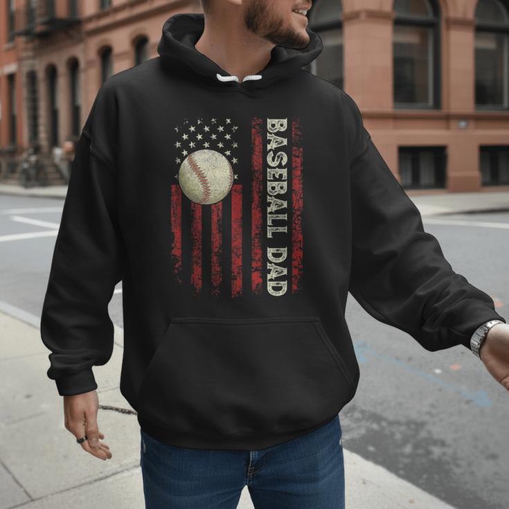 Fathers Day Baseball Dad USA Flag For Dad Men Baseball Men Hoodie Fathers Day Baseball Dad USA Flag For Dad Men Baseball Men Hoodie