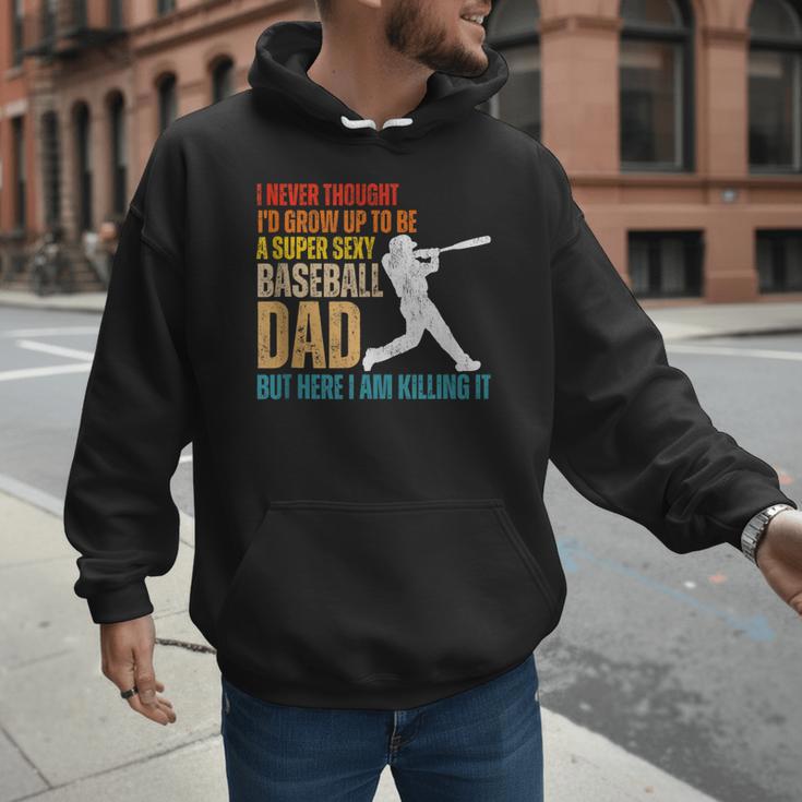 Father's Day A Super Sexy Baseball Dad But Here I Am Men Hoodie Father's Day A Super Sexy Baseball Dad But Here I Am Men Hoodie