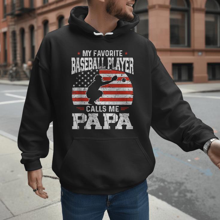 My Favorite Baseball Player Calls Me Papa Baseball Dad Men Hoodie My Favorite Baseball Player Calls Me Papa Baseball Dad Men Hoodie