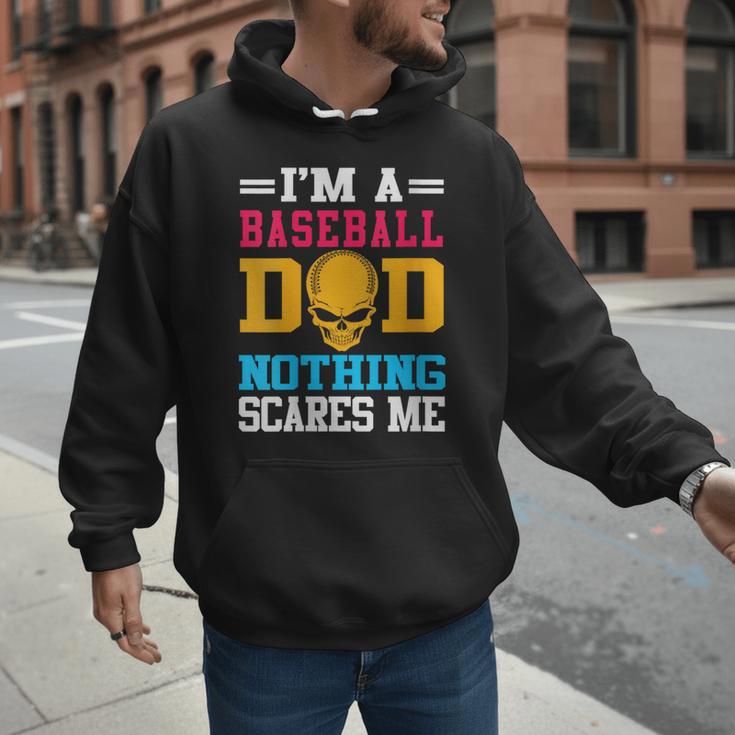 I'm A Baseball Dad Nothing Scares Me Softball Player Men Hoodie