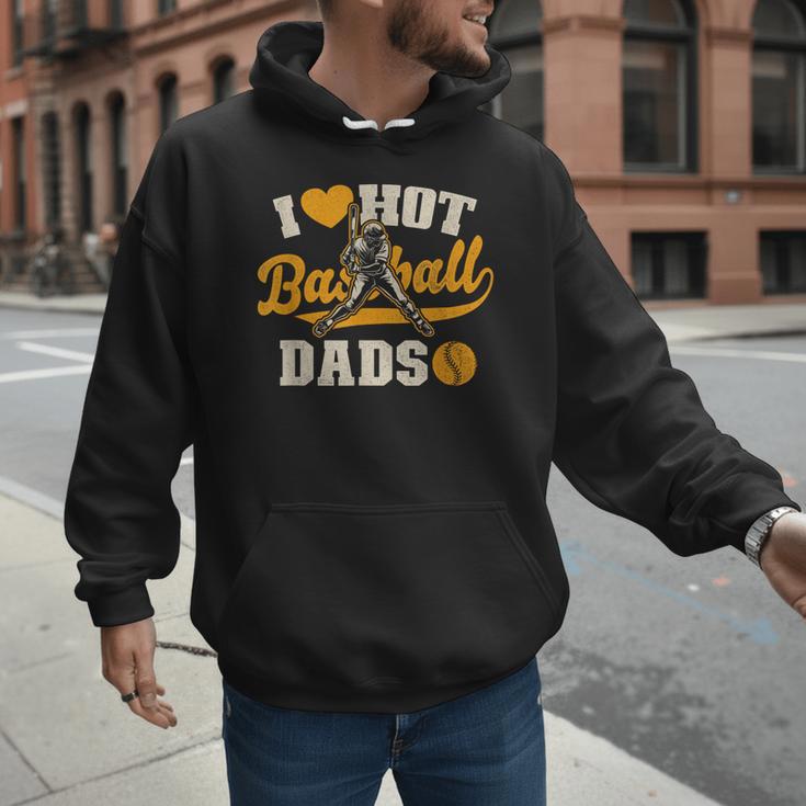 I Love Hot Baseball Dads Baseball Lovers Players Men Hoodie I Love Hot Baseball Dads Baseball Lovers Players Men Hoodie