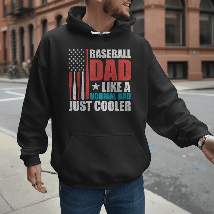 Patriotic Baseball Dad Father's Day American Flag Men Hoodie Patriotic Baseball Dad Father's Day American Flag Men Hoodie