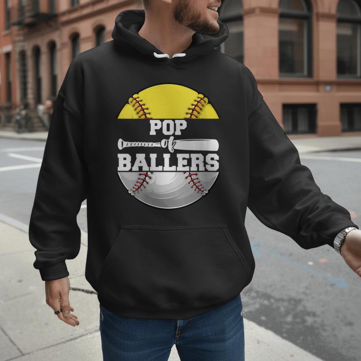 Pop Of Ballers Softball Baseball Dad Men Hoodie Pop Of Ballers Softball Baseball Dad Men Hoodie