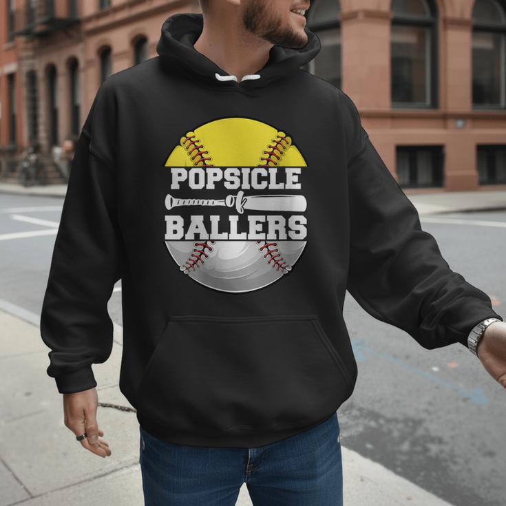 Popsicle Of Ballers Softball Baseball Dad Men Hoodie Popsicle Of Ballers Softball Baseball Dad Men Hoodie