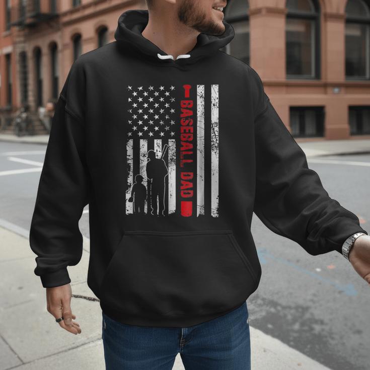 Proud Baseball Dad American Flag Sports Father Day Men Hoodie Proud Baseball Dad American Flag Sports Father Day Men Hoodie