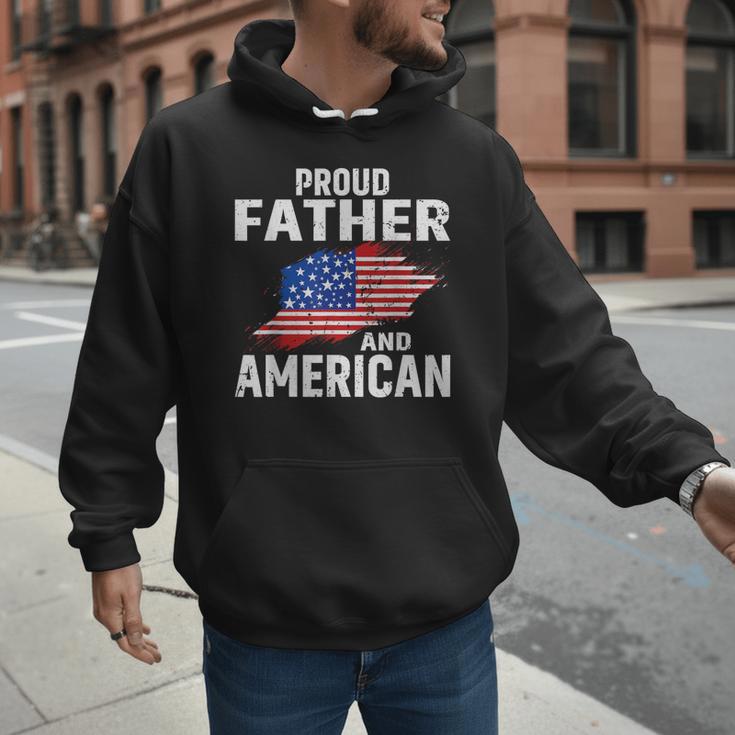 Proud Father And American Flag Baseball Dad Father Patriotic Men Hoodie Proud Father And American Flag Baseball Dad Father Patriotic Men Hoodie