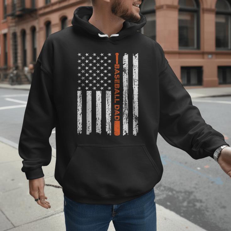 Retro Baseball Dad American Flag Father's Day 4th Of July Men Hoodie Retro Baseball Dad American Flag Father's Day 4th Of July Men Hoodie