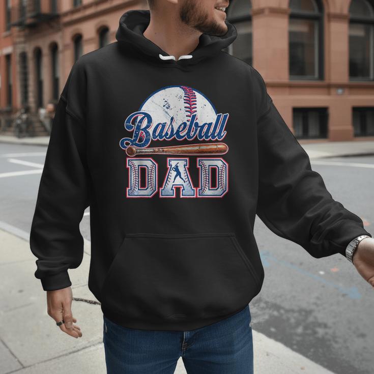 Retro Baseball Dad Game Day Sport Dad Father's Day Men Hoodie