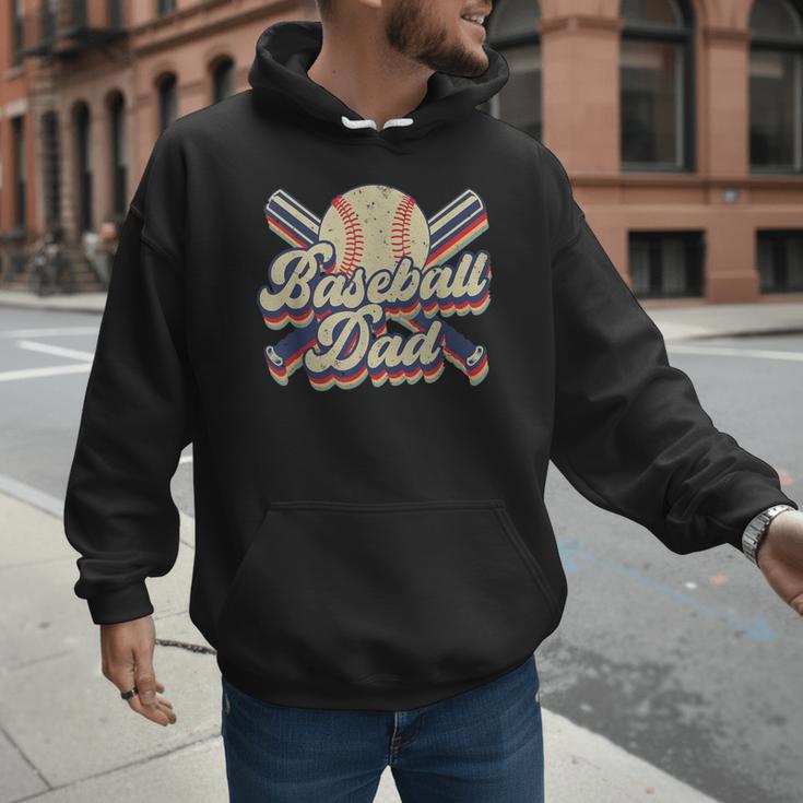 Retro Baseball Dad Sports Lovers Happy Father's Day Men Hoodie Retro Baseball Dad Sports Lovers Happy Father's Day Men Hoodie