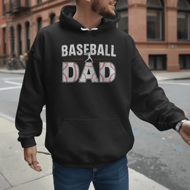 Softball Ball Dad Baseball Dad Parent Fathers Day Baseball Men Hoodie