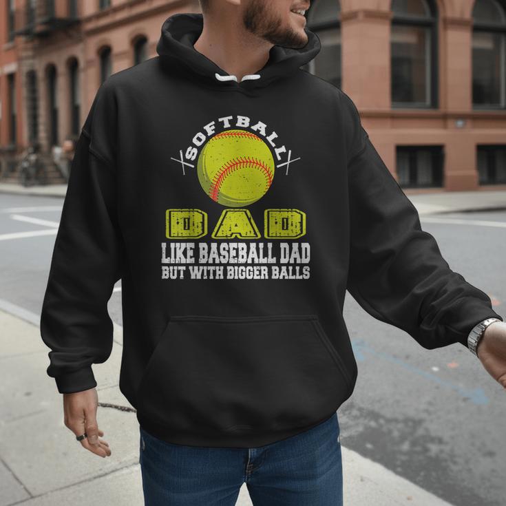 Softball Dad Like A Baseball Dad Softball Father's Day Men Hoodie Softball Dad Like A Baseball Dad Softball Father's Day Men Hoodie