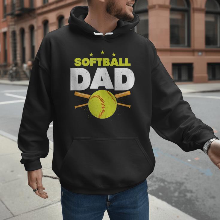 Softball Dad Just Like A Baseball Dad Player Men Hoodie Softball Dad Just Like A Baseball Dad Player Men Hoodie