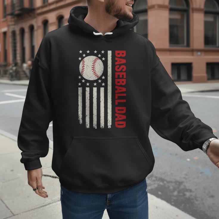 Vintage Baseball DAD American Flag Fathers Day 4th Of July Men Hoodie Vintage Baseball DAD American Flag Fathers Day 4th Of July Men Hoodie
