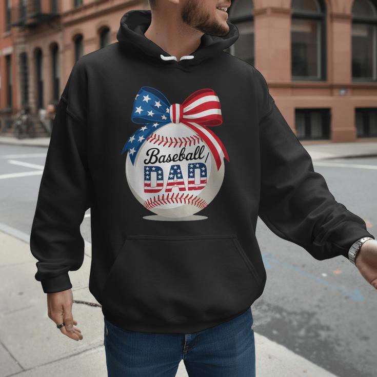 Vintage Baseball Dad Patriotic USA Flag 4th Of July Fathers Men Hoodie Vintage Baseball Dad Patriotic USA Flag 4th Of July Fathers Men Hoodie