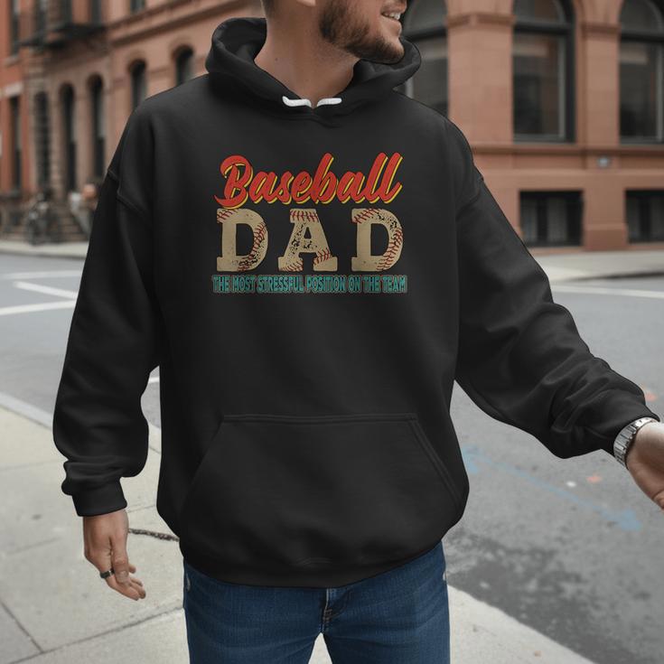 Vintage Baseball Dad Most Stressful Position On The Team Men Hoodie Vintage Baseball Dad Most Stressful Position On The Team Men Hoodie