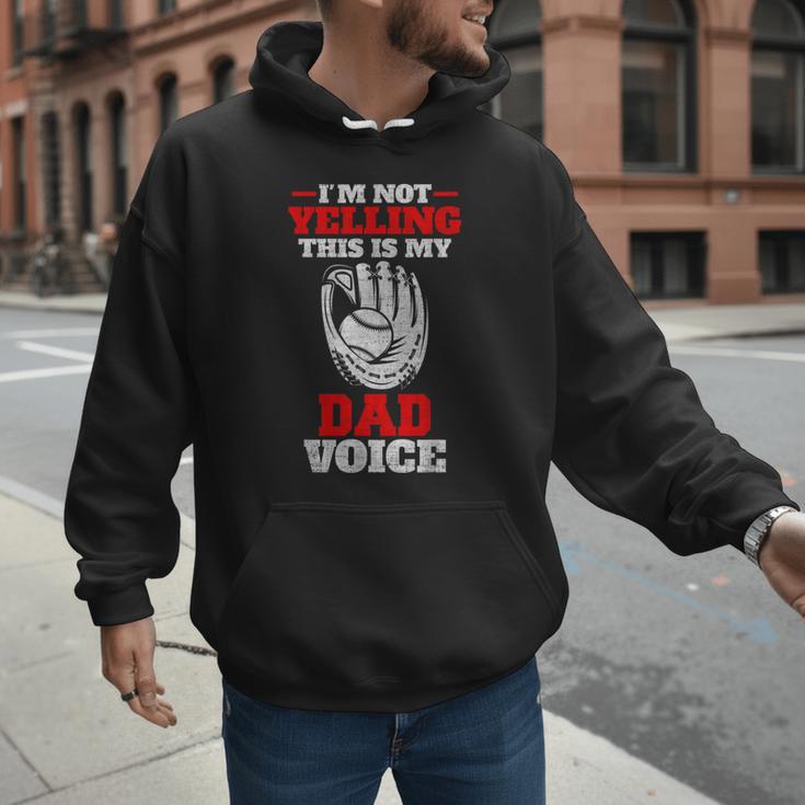 Vintage I'm Not Yelling This Is My Baseball Dad Voice Men Hoodie