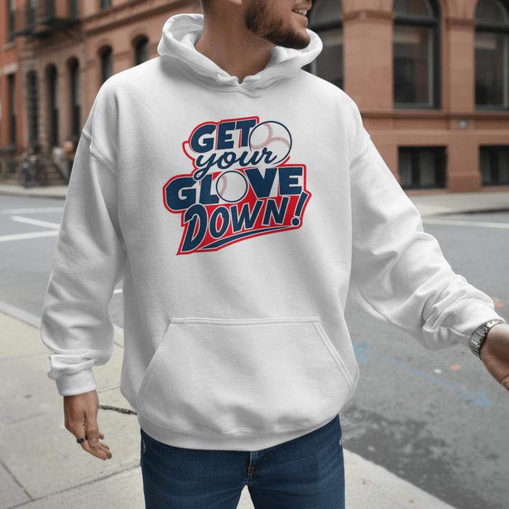 Baseball Dad Coach Training Saying Get Your Glove Down Premium Men Hoodie Baseball Dad Coach Training Saying Get Your Glove Down Premium Men Hoodie