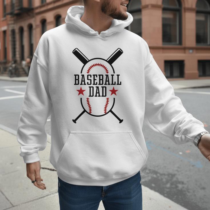 Baseball Dad Happy Fathers Day Wife Daughter Son Game Day Men Hoodie