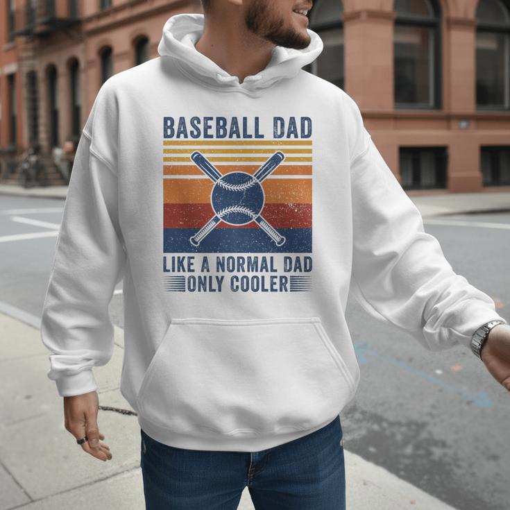 Baseball Dad Like A Normal Dad Only Cooler Premium Men Hoodie