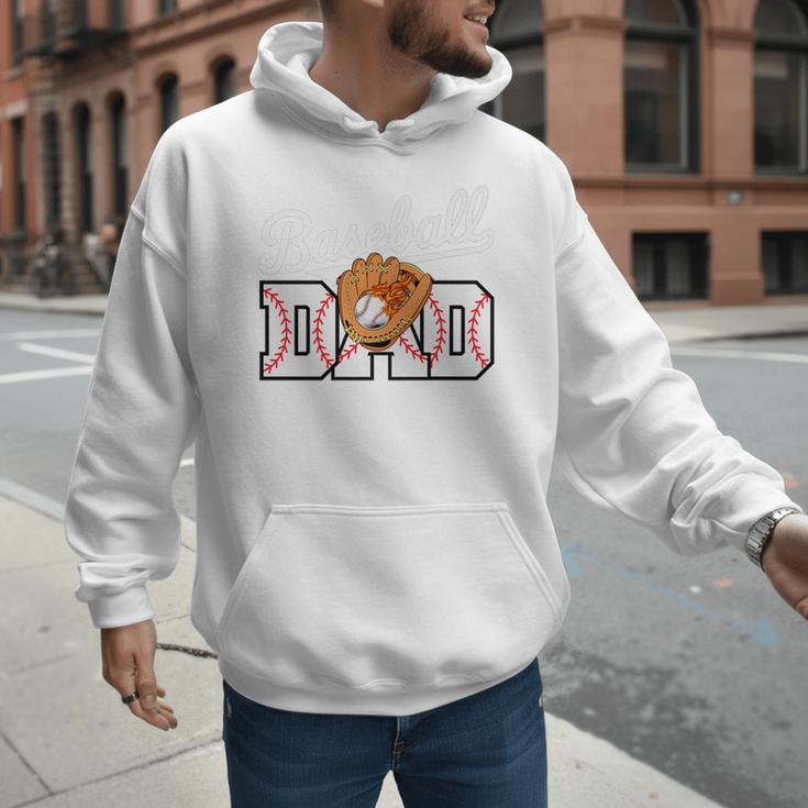 Baseball Dad Vintage Sports Fathers Day Baseball Fan Premium Men Hoodie