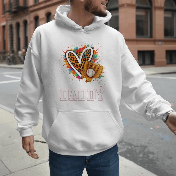 Baseball Daddy Leopard Heart Colorful Premium Men Hoodie Baseball Daddy Leopard Heart Colorful Premium Men Hoodie