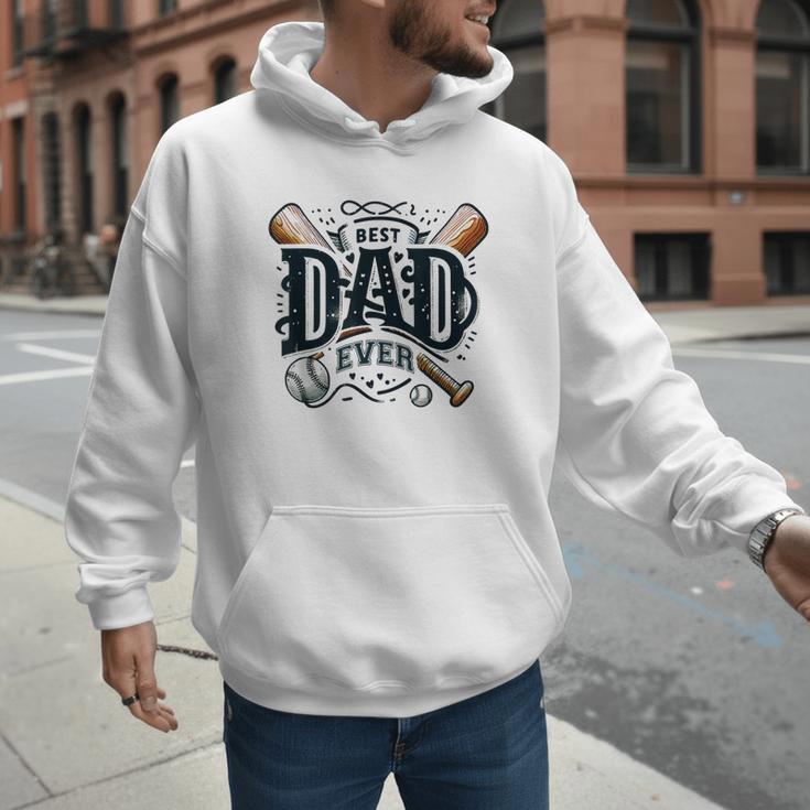 Best Dad Ever Father's Day Sports Papa Baseball Daddy Men Hoodie Best Dad Ever Father's Day Sports Papa Baseball Daddy Men Hoodie
